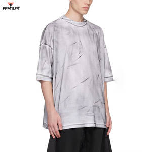 Camiseta personalizada de alta calidad con lavado ácido para hombre, ropa deportiva e informal, Camiseta cómoda para hombre - Product Image 3