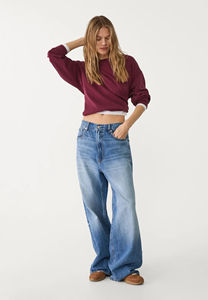 Top Corto Sexy y Moderno de Algodón 100% para Mujer, Cuello Redondo, Ajustado, Informal, Personalizado, Sudadera con Lentejuelas - Product Image 2