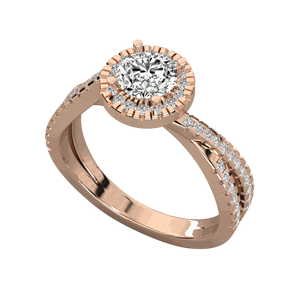 วงแหวนเพชรแบบโซลิแทร์ทรงกลม - Product Image 3