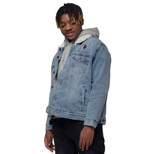 Giacca di jeans Unisex Sherpa foderata cappotti da uomo - Product Image 1