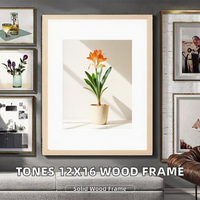 Cadre photo rectangulaire en bois massif de qualité supérieure pour mur de galerie et décoration intérieure