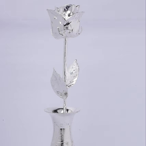 OEM al por mayor florero Rosa plateado diseño personalizable respetuoso con el medio ambiente hecho a mano de larga duración Halloween Día del Padre adecuado - Product Image 1