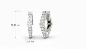 Pendientes de Aro con Bisagras de Oro de 14K y Diamantes Redondos Naturales Brillantes - Product Image 2