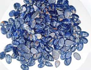 Cabochon de sodalite bleue naturelle Pierre précieuse bleue unique en vrac pour bijoux Cabochon Lot - Product Image 5