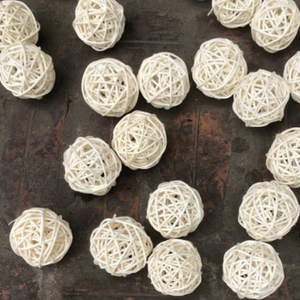 ลูกบอลหวายธรรมชาติที่เป็นมิตรกับสิ่งแวดล้อม \ ของประดับเครื่องจักสานทำมือสำหรับบ้านงานแต่งงานของตกแต่งงานปาร์ตี้ - Product Image 2