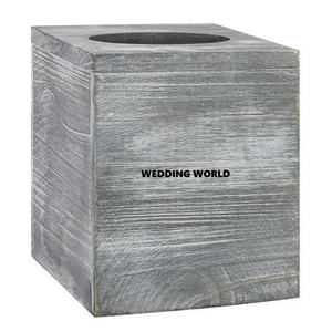 Couleur grise nouvelle boîte à mouchoirs en bois de luxe classique élégant fait à la main meilleure vente de vaisselle nouvelle boîte à mouchoirs en bois en gros - Product Image 1