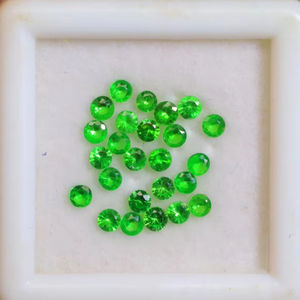 พลอย tsavorite ที่สวยงาม2.50มม. ทรงกลมหลวมหินตัดเหลี่ยมเพชรพลอย tsavorite ที่ดีที่สุดสำหรับการทำเครื่องประดับ - Product Image 1