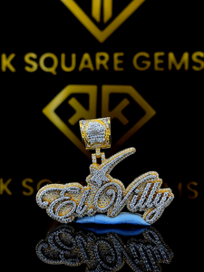 Pendentif lettre personnalisée, pendentif initiale, pendentif moissanite lettre Hip Hop pour hommes, bijoux Ice Out Hip Hop, pendentif bicolore - Product Image 5