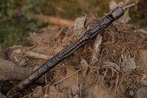 Hachas vikingas de alta calidad, mango grabado forjado a mano, hoja grabada de acero al carbono, hacha Tomahawk para acampar - Product Image 3