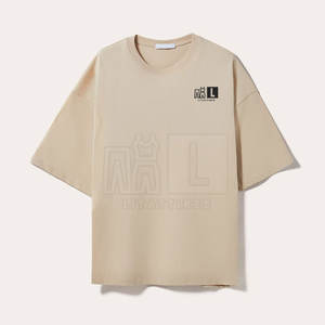 Meilleure vente 100% coton coupe ample imprimé T-Shirt pour hommes Boxy Fit T-Shirts nouveau Design 100% coton coupe ample imprimé T-Shirt - Product Image 3