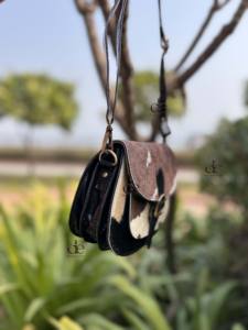 Real Cowhide Fur Leather Western Style New Designer Sling Bag <b>Handbag</b> Sling Bag Bohemian Stylish Women's Multi Uses <b>Handbag</b> - Product Image 2