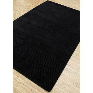 พรมทอมือสีเทาและสีดำล้วน ทำจากขนสัตว์และใยวิสโคส สำหรับตกแต่งบ้าน-Hwv-2000 - Product Image 2