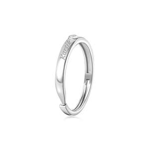Bague ajustable en argent sterling pur 925 avec diamant américain de qualité AAA de 3.5g. - Product Image 1