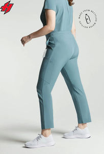 Uniformes chirurgicaux unisexes d'hôpital Uniformes médicaux de spa Ensembles d'allaitement à manches courtes de pharmacie Uniformes hauts + pantalons Vente en gros - Product Image 4