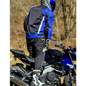 Veste de moto double sport d'aventure pour hommes, respirante, protectrice, pour la conduite en moto, utilisation tout terrain, bleue - Product Image 5