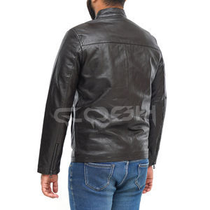 Chaqueta de Cuero Genuino Marrón Oscuro para Hombre, Prenda Exterior de Alta Calidad - Product Image 6