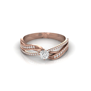 Star Dust 14K oro sólido joyería fina 0,50 CT corte brillante solitario Moissanite diamante anillo de compromiso cumpleaños boda - Product Image 3