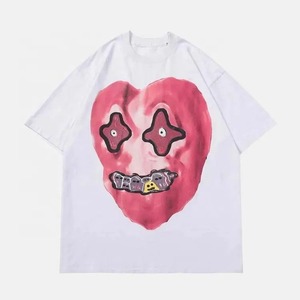 เสื้อยืดผู้ชายสีดำสะพายไหล่ทรงหลวมขนาดใหญ่พิเศษพิมพ์ลายสกรีนใหม่ทันสมัย - Product Image 6