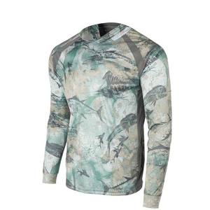 2024 nuevo diseño rendimiento UPF50 + pesca manga larga Sudadera con capucha camisas ligero transpirable sublimación hombres mujeres diseño de camuflaje - Product Image 2