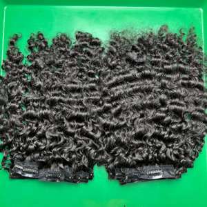 Raw Unprocessed VIetnamese Human Hair Burmese Curly Hair Seamless Clip Ins Hair Extensions 100% Human Hair from One Donor - Product Image 3
