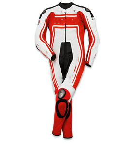 ชุดแข่งรถมอเตอร์ไซค์หนังแท้สำหรับผู้ชายแบบสั่งทำพิเศษ - หนังวัวแท้ ระบายอากาศได้ดี แห้งเร็ว ชุดกีฬาสำหรับความเร็วสูง - Product Image 1