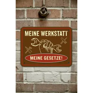 เวิร์กช็อปของฉัน-กฎเกณฑ์ของฉัน! ป้ายโลหะพรีเมียมสำหรับจัดแสดงในสตูดิโอศิลปะโลหะหรือโรงงาน - Product Image 2