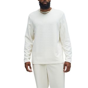 เสื้อยืดคอกลมแขนยาวทรงบ็อกซี่สำหรับผู้ชาย ผ้าโพลีเอสเตอร์ผสมสแปนเด็กซ์ 240 กรัม เนื้อผ้าเจอร์ซีย์เดี่ยว ระบายอากาศได้ดี ไม่เป็นขุย ไม่ยับ รับสั่งทำพิเศษ - Product Image 1