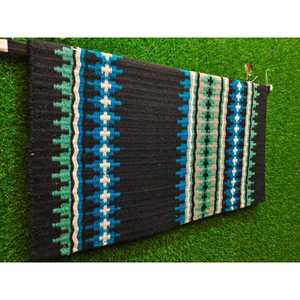 Western Show Horse Saddle Blanket Diseño de Nueva Zelanda Manta de sillín de lana hecha a mano Top Wool Saddle Pad Size - Product Image 2
