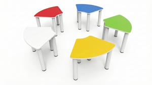 Colorful Kids Activity <b>Table</b> <b>Plastic</b> Student Meeting Desk Round Classroom Furniture Customizable - Product Image 3