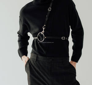 สายรัดหนังแท้สำหรับผู้ชาย MHS-0022รัดหน้าอกกางเกงทำมือ - Product Image 6