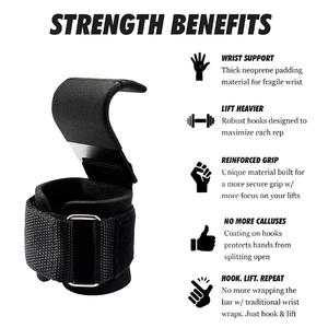 Crochets de musculation GAF OEM à prix avantageux, qualité de salle de sport, personnalisables, pour soulever des poids, crochets de musculation pour deadlift et powerlifting - Product Image 5