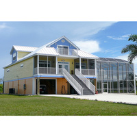 Maison préfabriquée au design moderne personnalisé avec une construction durable pour un usage en appartement, villa, complexe hôtelier, villa de luxe en acier léger