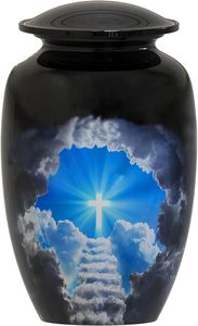 Superior Quality Antique Co Adult Funeral Cremation Urn Handmade Modern <b>Unique</b> Design Metal Memorial Ashes Customized Capacity - Product Image 2