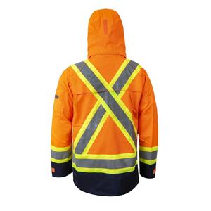 Chaqueta y Pantalón de Trabajo Ligeros, Resistentes al Desgarro, de Alta Visibilidad, con LED Reflectantes, Impermeables, para Invierno y Seguridad - Product Image 6