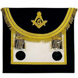 High Quality Design Hand Embroidered Masonic Aprons Wholesale Oem Service Breathable Men Regalia Masonic apron - Product Image 2