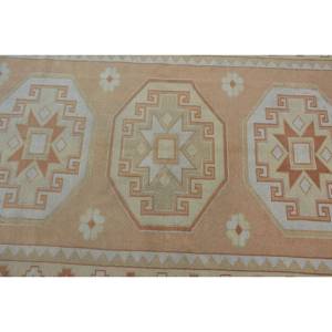 Clásico naranja Beige 4x6ft Vintage turco alfombra hecha a mano lana bambú seda Patchwork diseño para vivir rectángulo pasillo látex - Product Image 5