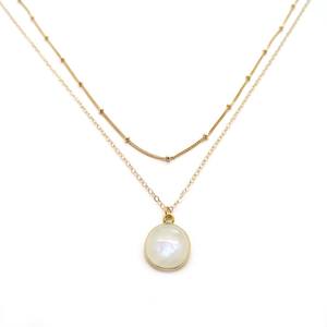 Pendentif lunette ronde en pierre de lune naturelle Collier de bijoux en pierre de lune Bijoux de mode Pendentifs et breloques - Product Image 5