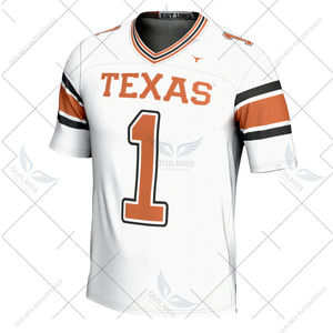 Custom Made #1 Universidad de Texas Longhorns transpirable al por mayor ligero fútbol Jersey-Blanco - Product Image 5