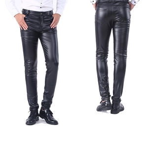 Pantalon d'hiver en cuir non tissé pour homme de haute qualité, design supérieur, respirant, anti-plis, taille mi-haute, coupe droite, teint uni - Product Image 5