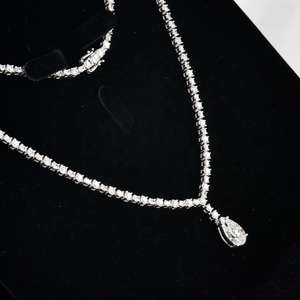 Haute qualité vvs Moissanite diamant collier argent plaqué 925 VVS Passes diamant testeur pour mariages cadeaux pour les femmes - Product Image 2