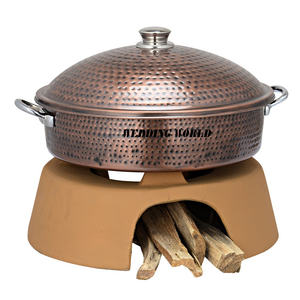 Réchauffeur d'aliments de luxe en cuivre design traditionnel fait à la main en gros plat de nourriture classique élégant chaud vente - Product Image 5