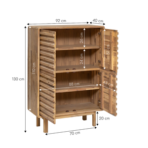 Aparador alto de madera de acacia Marin - Product Image 5