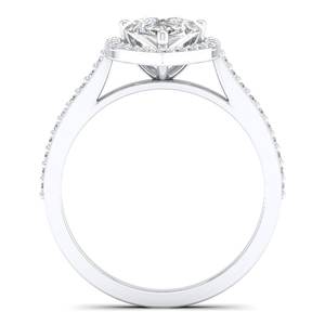 Anillo de Compromiso REYES Personalizado de Oro Sólido de 14K con Corte de Pera y Moissanita de 2.29 Quilates, Anillo de Halo para Mujer, Joyería Fina de Lujo para Boda - Product Image 4