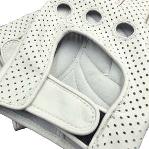 Gants de cyclisme en cuir sans doublure pour hommes, été, dos en mesh - Product Image 5