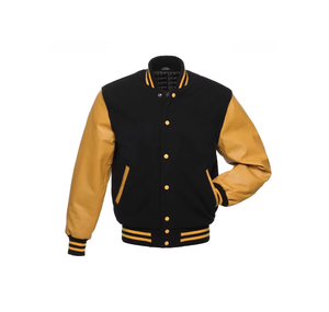 OEM Fabricante de alta calidad a prueba de viento Varsity Jacket Hombres Chenille Bordado Mangas de cuero de béisbol personalizado Letterman - Product Image 2