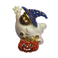 Broche de charme personnalisée Halloween Rhinestone Broche de citrouille Bouquet