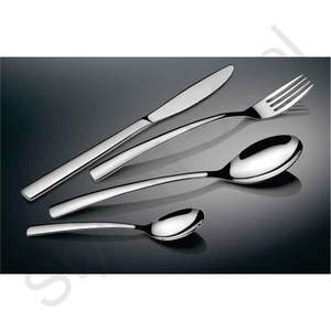 MAYA Couverts en acier inoxydable couleur argent Ensembles de couverts pour la cuisine et les fêtes avec couteau, cuillère, fourchette et ustensiles - Product Image 1