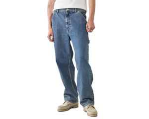 Pantalones Vaqueros de Trabajo para Hombre, 100% Algodón, Ecológicos, con Logotipo Personalizado, Estilo Holgado y Recto, Color Azul, con Múltiples Bolsillos, para Carpintería - Product Image 1