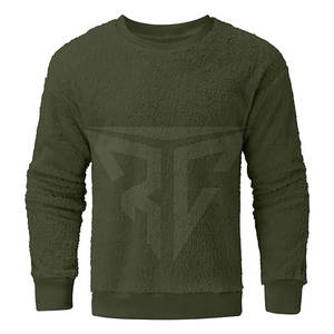 Sudadera Sherpa de algodón 100% de alta calidad para hombre, moda de invierno superior con patrón sólido, servicio OEM - Product Image 3