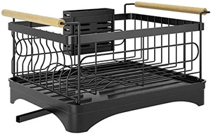 Égouttoir à vaisselle <span class=keywords><strong>de</strong></span> <span class=keywords><strong>cuisine</strong></span> en gros avec bac <span class=keywords><strong>d</strong></span>'égouttement, égouttoir à vaisselle en métal avec porte-<span class=keywords><strong>ustensiles</strong></span> pour utilisation sur le comptoir - Product Image 4